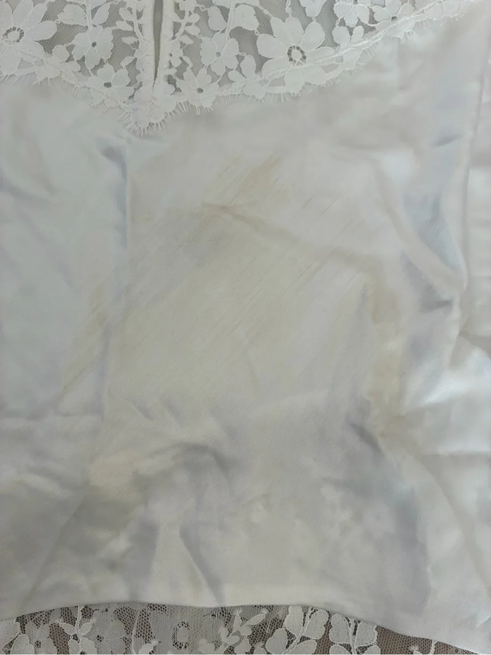 Victoria's Secret White Satin & Lace Chemise